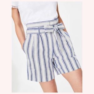 BODEN St Ives Paperbag Short Cobalt Stripe 6”insm.